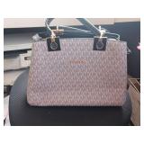 Black and gray purse
