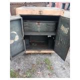 Cabinet with tool box
