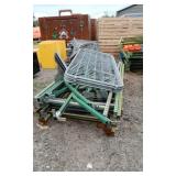 Pallet racking uprights And fence panels x4