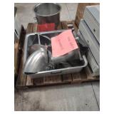 Metal bin of Hobart parts