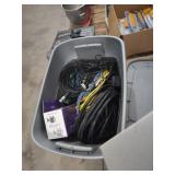 Plastic Box (tote) of Microphone Cords