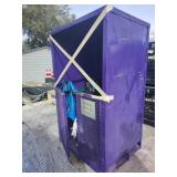 LG PURPLE METAL STORAGE CABINET