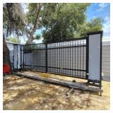 ELECTRIC FENCE WITH LIFTMASTER COMMERCIAL ARM
