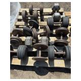 Pallet of dumbbells