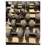 Pallet of dumbbells