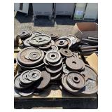 Pallet of weight plates