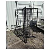 Black rolling metal rack