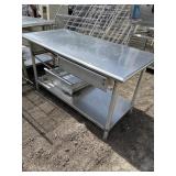 Stainless prep table x1