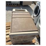 Concrete trash can