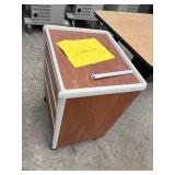 Rolling 3 drawer table
