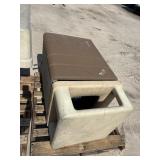 Concrete trash can