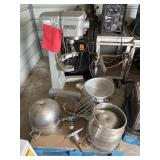 30qt Hobart floor mixer w/attachments - damaged co