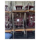 set of 4 student desks