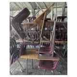set of 4 student desks