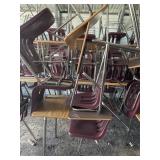 set of 4 student desks