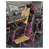 set of 4 student desks