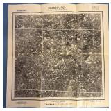 1943 German Luftwaffe Map of Cherbourg, France