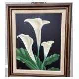 Framed Canvas of Calla Lilies by Thomas Pell