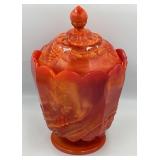 Summit Westmoreland Slag Glass Grapevine Canister