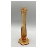 Fenton Amber Fluorescing Swung Bud Vase