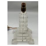 Stacked Lucite Acrylic Table Lamp