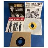 Five Original Beatles 45 RPM Records