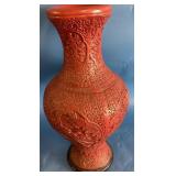 Chinese Cinnabar Carved Red Lacquer Vase