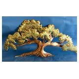 MCM Brutalist Brass & Copper Tree Sculpture