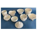 Nine Assorted Milk Glass Pieces