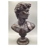 13-Inch Tall David Bust Figurine