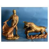 Silvestri Bros Corp Matador and Bull Statues