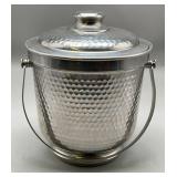 Hammered Pewter Ice Bucket with Lid