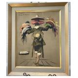 Framed Painting "The Hat Seller" by Eugene Berman