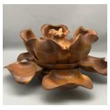 Monkey Pod wood lotus Flower Lazy Susan