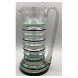Dunbar Glass Company Green & Black Pitcher