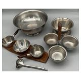 MCM Stelton Stainless Steel & Teak Bowl Set
