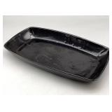 Rectangular Black Ceramic Tray