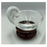 5 ins. Steuben Bowl on Ceramic Base