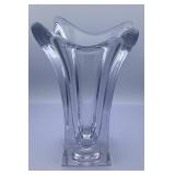 Baccarat Lead Crystal Ginkgo Vase, 8 ins.