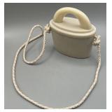 Mid-Century Mod Lucite Oval Box Purse, 1950s-60s