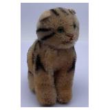 Vintage Steiff Tabby Cat Plush, 4x2x3 ins.