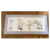 Doug Pifer 1972 Framed Print with Mushrooms