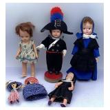Bisque/Plastic/Straw Dolls Measuring 2-1/2 ins. to