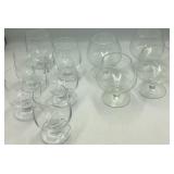 10 Glass Bar Ware, 4 Brandy Snifters & 6 Goblets
