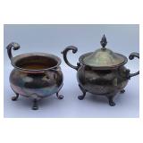 Poole Silver Co. Bristol Silverplated Creamer & Su