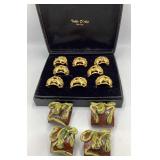 Table D'Art New York Gold-Tone Frog Napkin Rings &