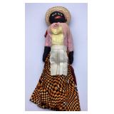 Vintage Jamaican Folk Art Rag Doll, Circa 1940-196