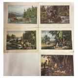 Currier & Ives Calendar Prints, 1939 & 1966