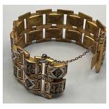 Vintage Toledo Damascene Double-Link Bracelet
