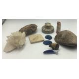 Eclectic Lot of 10 Rock & Glass Pieces Featuring F